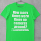 How many times were there no cameras around? Tee