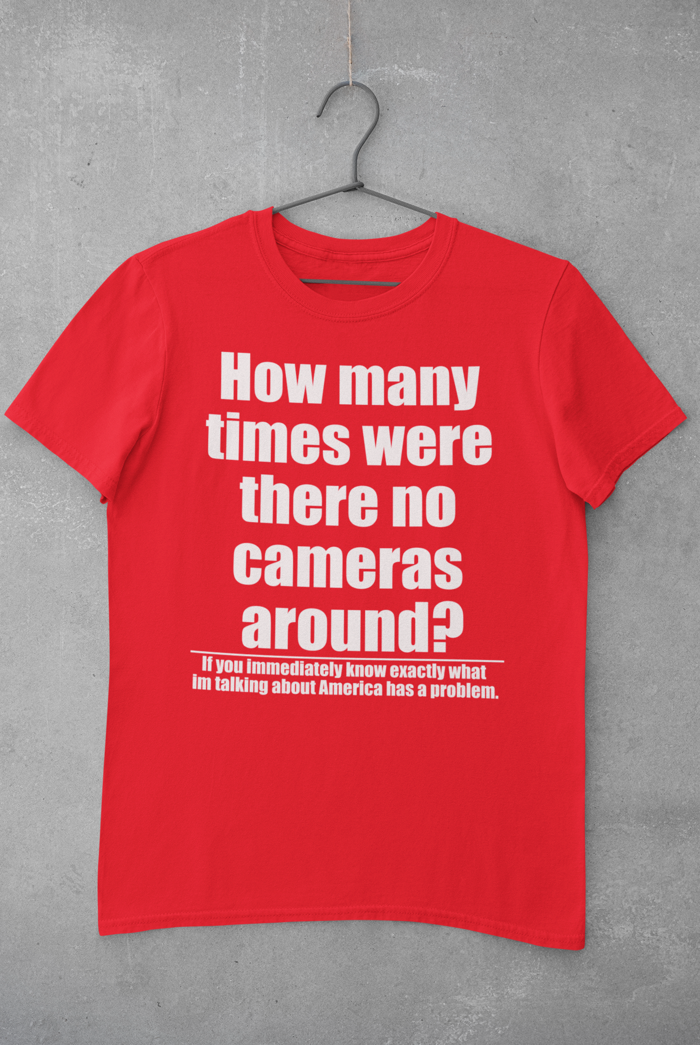 How many times were there no cameras around? Tee